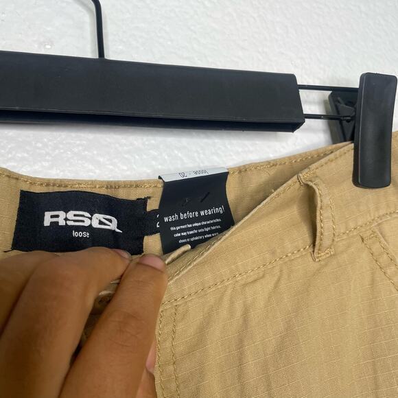 RSQ Kids Boys Pants Size 20 Khaki Loose Wide Leg Casual Lightweight Cargo - Picture 4 of 16
